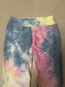 Tie-Dye Textured Leggings| sports wear