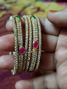Party Wear Gold Plated Bangles