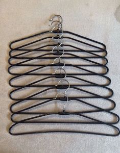 Set of 10 Black Slim Hangers