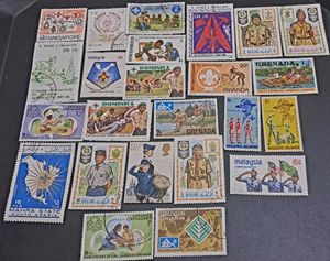 Collection of 24 Vintage SCOUT Stamps