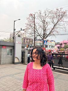 Vibrant Pink Printed Kurta