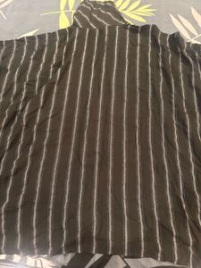 Striped Turtleneck black Kaftan coord set
