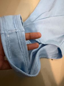 Light Blue Bikini Top/ romper suit
