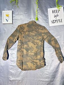 Camouflage Long Sleeve Button-Up Shirt