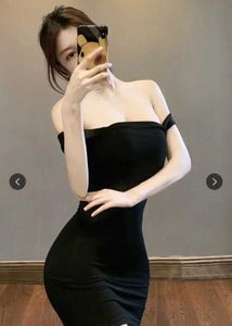 Chic Off-Shoulder Black Mini Dress