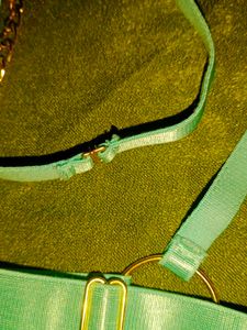 Blue Halter Neck Bra Holder Harness