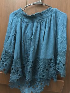 Boho Lace Trim Off-Shoulder Top