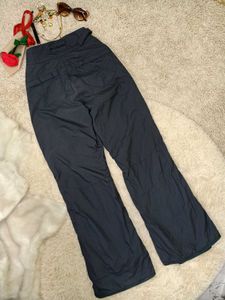 Stylish Dark Grey Bomber Wide Leg Pants