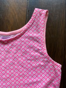 Cute Pink Geometric Print Dress