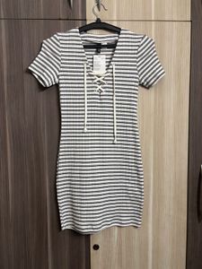 17 H&M Striped Lace-Up Mini Dress