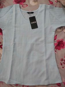 SHEIN Light Blue Top