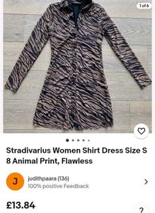 Stylish Tiger Print Dress(Made in Turkey)
