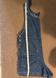Denim baggy overall