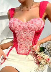 Rose Red Floral-embroidery Corset! 🥀🌸