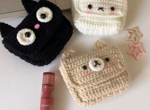 Cute Crochet Animal Pouches(1pc)