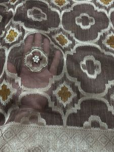 New-🪩Elegant Brown Saree with Blouse