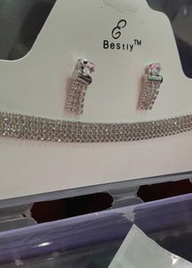 Sparkling Choker &amp; Earring Set
