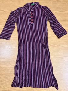 Purple Striped Kurta