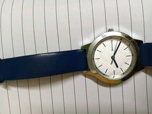 Sonata Blue Leather Strap Watch
