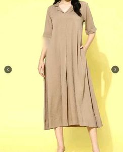 Stylish Collared Midi Dress