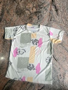 Cute Floral Print Pajama Set