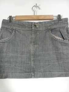 Gray Denim Skirt (Women)