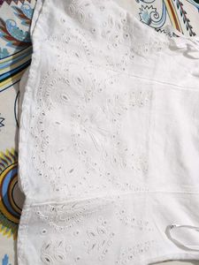 Chic White Broderie Anglaise Corset Top