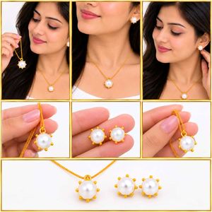 Elegant Pearl Necklace &amp; Earring Set