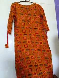 Orange Geometric Print Tunic