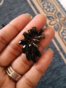 Elegant Black Gemstone Earrings