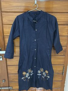 Dark Blue Embroidered Kurta 💙