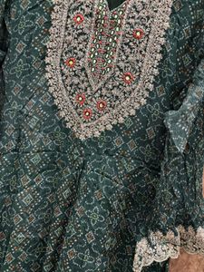 Green Embroidered Kurta Set