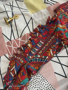 Boho Print short Kurti/top with Pearls