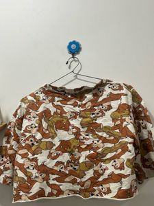 cartoon cute crop top