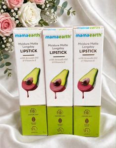 Pack of 3 Mamaearth Moisture Matte Longstay Lipsti