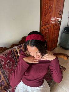 Red Knit Headband