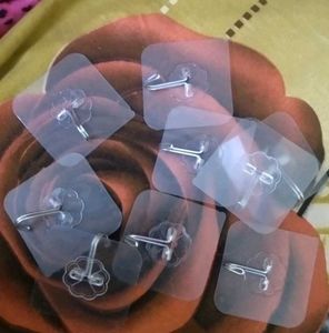 Clear Adhesive Hooks - Pack of 40