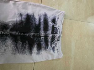 Unique Abstract Print Maxi Skirt
