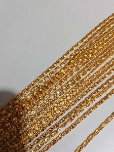 Gold plated chain set of 9