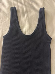 Black Ribbed Tank Bodysuit