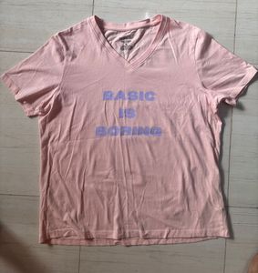 Pink 'Basic Is Boring' V-Neck Tee 💗