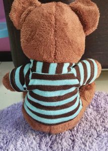 Cute Teddy Bear with Striped Sweater