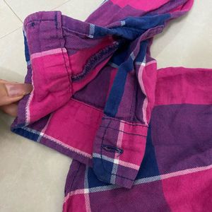 Max Pink &amp; Blue Plaid Flannel Shirt