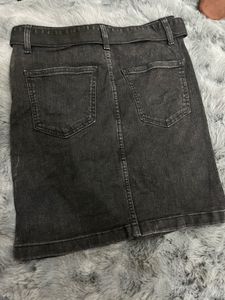 Black Denim Skirt