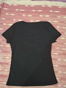Stylish Black Square Neck Top