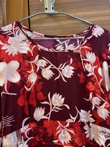Elegant Floral Print Kurta