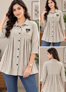 Stylish Beige Tunic Top