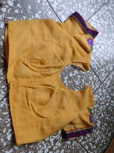 Yellow Embroidered Blouse