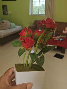 Artificial Red Rose Plant