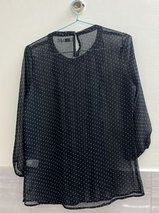 Polka Dot Sheer Top